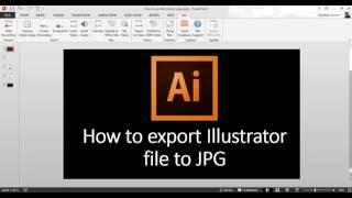How to Save Adobe Illustrator File as JPEG