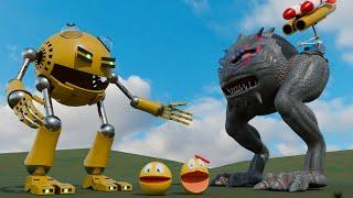 Pacman & Robot Protector vs Reptile Combat Monster PART 1
