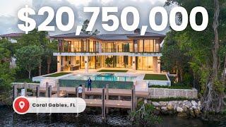 Touring a $20,750,000 Miami Tropical MODERN WATERFRONT Mansion in Cocoplum, Coral Gables, FL