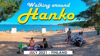 Walking around Hanko, July 2021, Finland [4K]