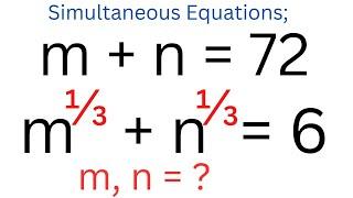 Simultaneous Equations; One Linear, One Radical.