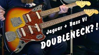 This thing is WILD! Fender Custom Shop Double Neck Jaguar/Bass VI Demo + Overview
