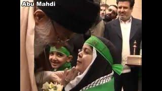 Kids Welcoming Rahber Muazzam Syed Ali khamenai  || Karbalai Media