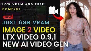 LTX IMAGE TO VIDEO with 6GB VRAM - Using ComfyUI locally (Fastest & Low VRAM) | AI Video Generation