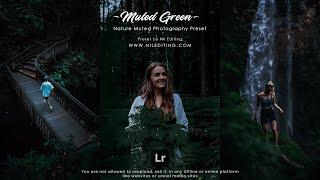 Muted Green photography preset editing | lightroom presets free download | DNG - XMP