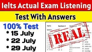 very important Real listening test Leaked | 15 july ielts exam, ielts prediction for 22 July ielts e