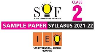 IEO English Olympiad Class 2 Sample Paper 2021-22