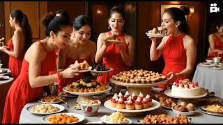 The red dress buffet contest - Part (1/3)