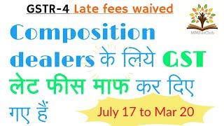 GSTR 4 Late fees Waiver | Late fees waiver for Composition dealer