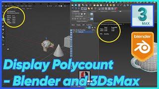 Learn Blender and 3DsMax #5 Display Polycount