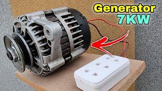 I turn car dynamo into 220v 7000w electric generator | @amirexperience