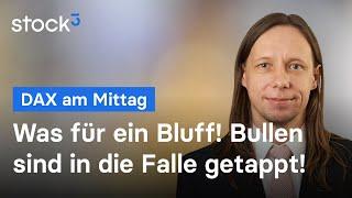 Wider aller Regeln! DAX fällt! DAX-Analyse am Mittag