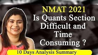 NMAT 2021: Is Quants Section Difficult and Time Consuming ? 10 Days Analysis Summary