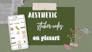 aesthetic popular picsart sticker codes // you must know!