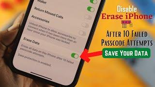 Erase iPhone After 10 Failed Passcode Attempts! Turn OFF/ON [Save Your Data]