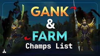 Patch 14.11 FARM VS GANK Jungle Champs List
