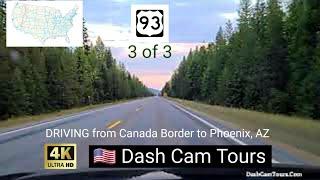 3 of 3 Driving Entire Highway US-93 South. Montana, Idaho, Nevada, Arizona 4K  Dash Cam Tours 2020