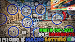 how to enable macro circle ⭕️ in any iOS device | iPhone  macro free fire  | 95% headshots 