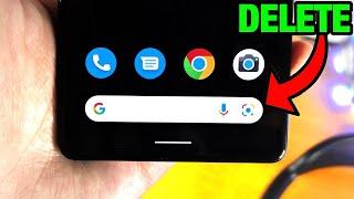 ANY Android How To Remove Google Search Bar from Home Screen!