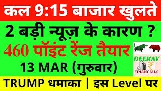 कल 9:15 बाजार खुलते Nifty Prediction For Tomorrow| Banknifty Thursday 13 March Market Prediction