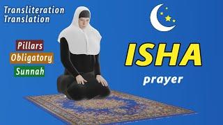 How to Pray Isha prayer for women with full instructions - subtitle EN/AR