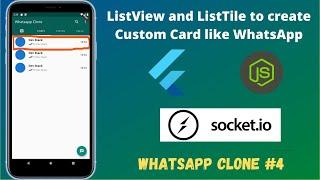 Flutter Chat App - ListView and ListTile in Flutter|| WhatsApp Clone #4