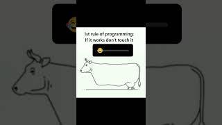 first rule of programming is it works Don't touch it #coding #coder #programmers #shortsfeed