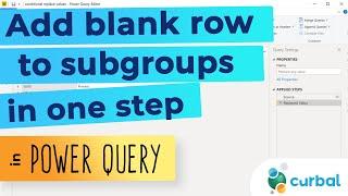 Insert blank rows at each category in Power Query