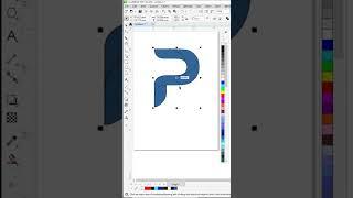 Logo design with P Letter in CorelDraw#shorts #coreldraw