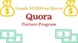 I made $1,000 Dollars on Quora