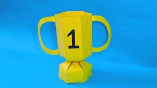 How To Make A Trophy with Paper || Winners cup #shorts #viral #youtubeshorts #beautifulartgallery