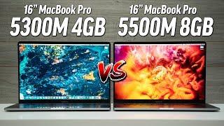 5300M vs 5500M 8GB - 16" MacBook Pro Graphics Comparison