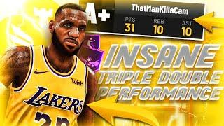 LEBRON JAMES BUILD DOMINATES REC CENTER IN NBA 2K21! CRAZY CONTACT DUNKS & TRIPLE-DOUBLE PERFORMANCE