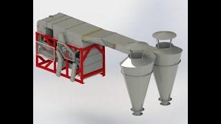 Работа зерноочистительной машины МЗУ-80 в составе ЗАВ-40