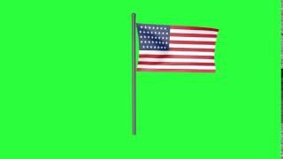 Bandera Estados Unidos croma  Flag Chroma moving