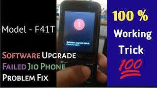 software upgrade failed jio phone f41t flashing video turorial in hindi