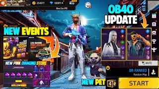 OB40 UPDATE ALL CHANGES OB40 Update | OB 40 UPDATE FREE FIRE | NEW EVO MP40 SKIN| FF UPCOMING EVENTS