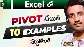 Pivot Table in Excel Telugu  10 New Examples using Pivot Table in Excel Telugu @Computersadda