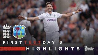 Atkinson 12-Fer In Anderson's Finale | Highlights - England v West Indies Day 3 | Rothesay Test 2024