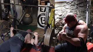 PowerBuilding DAY 39 - HEAVY CHEST & SHOULDER WORKOUT | OLD SCHOOL HOME GYM! #motivation #chest #gym