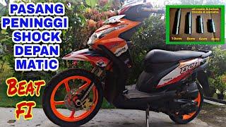 CARA PASANG PENINGGI SHOCK DEPAN MATIC || SAMBUNGAN SULINGAN DI BEAT FI