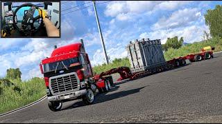 185-Ton Mega Haul Taransporting  Transformer with Ford 9000 - American Truck Simulator - ATS