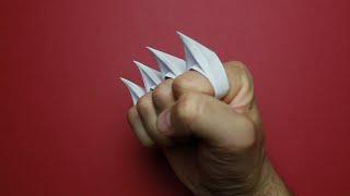 Как сделать кольца с когтями из бумаги. Оригами когти