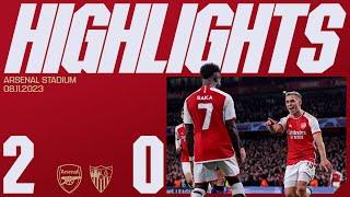 HIGHLIGHTS | Arsenal vs Sevilla (2-0) | Trossard and Saka score to sink Sevilla!