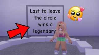 Last to leave the circle wins a legendary | Adopt me | Roblox