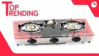 Surya Crystal 3-Burner Auto Gas Stove