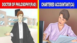 CA vs P.hD Which is Better || Doctor of Philosophy or Chartered Accountant