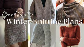 Winter Knitting Plans 2024  - Puro Cardigan, Skirt No 1, Cognac Sweater and Shawls // Goodknits