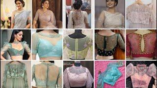 New net saree blouse designs// net blouse designs