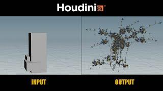 Houdini Creating Procedural Bush Plant in Unreal Engine 4.